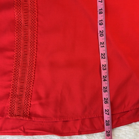 SOFT SURROUNDINGS Top Blouse Flowy NEW‎ Flouncy Boho Lace Soft Embroidery Red 2X - Picture 17 of 17